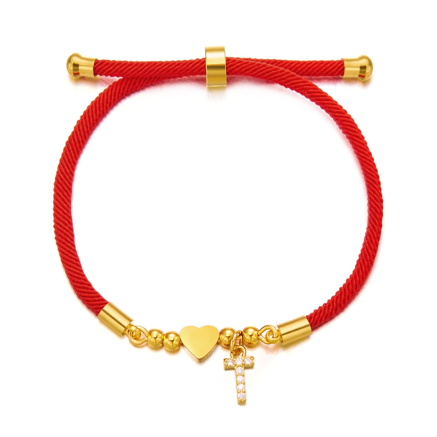 Lira Heart Initial Bracelet