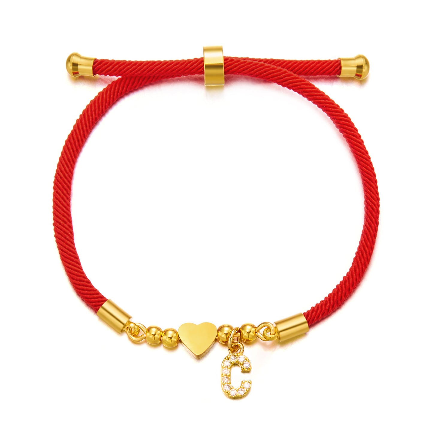 Lira Heart Initial Bracelet