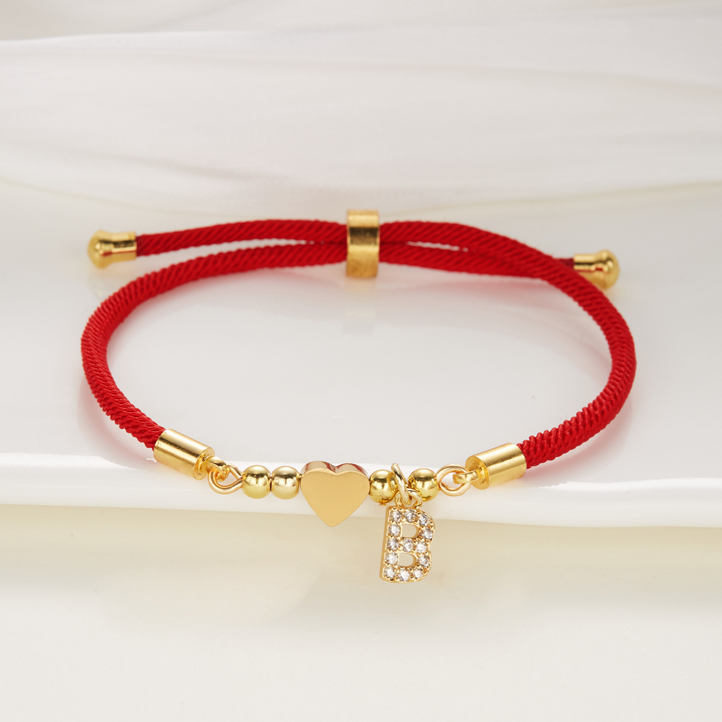 Lira Heart Initial Bracelet