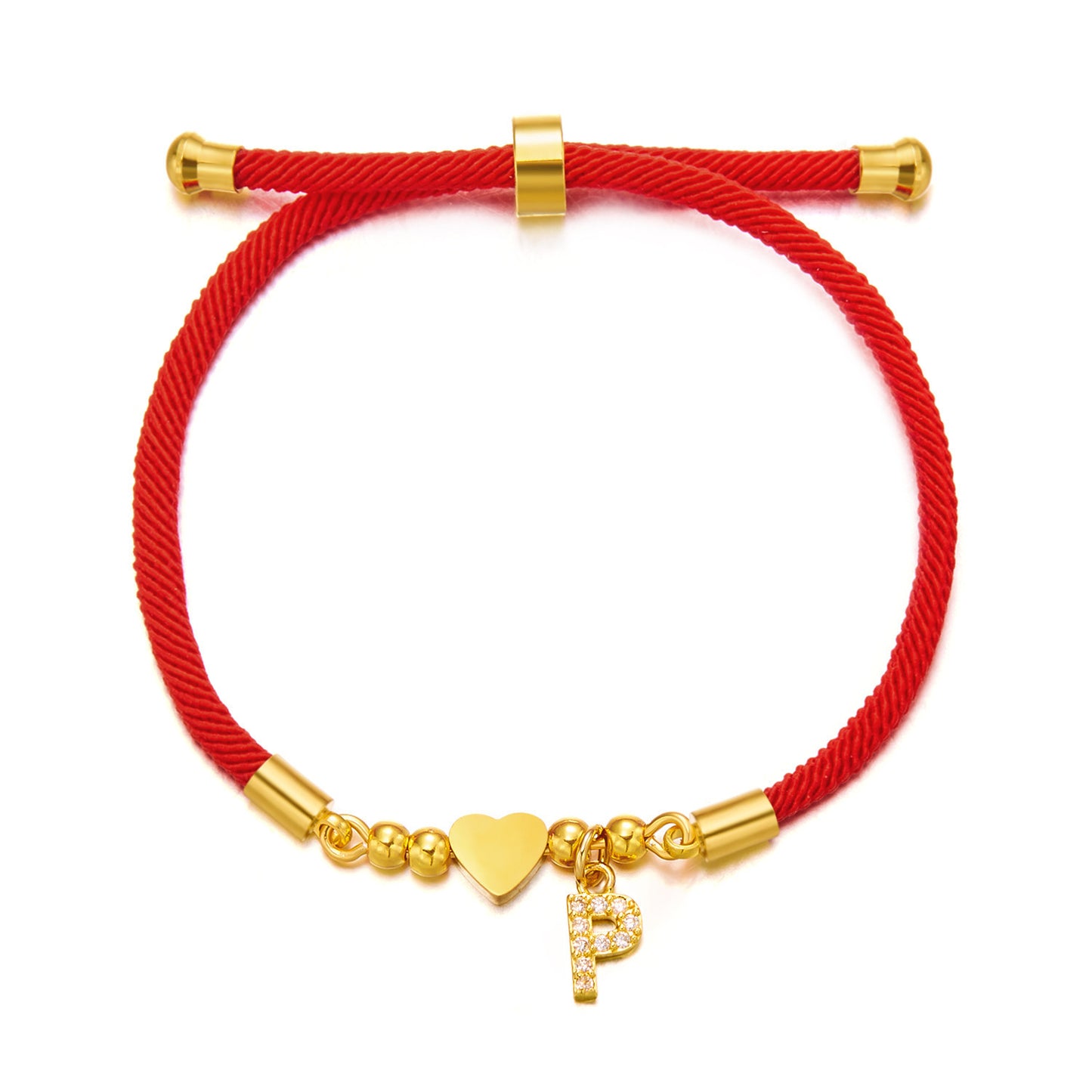 Lira Heart Initial Bracelet