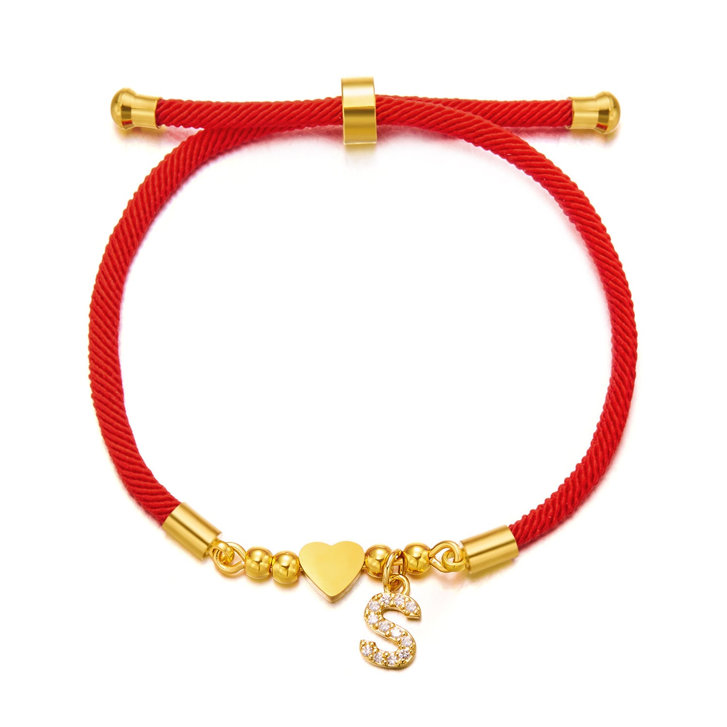 Lira Heart Initial Bracelet