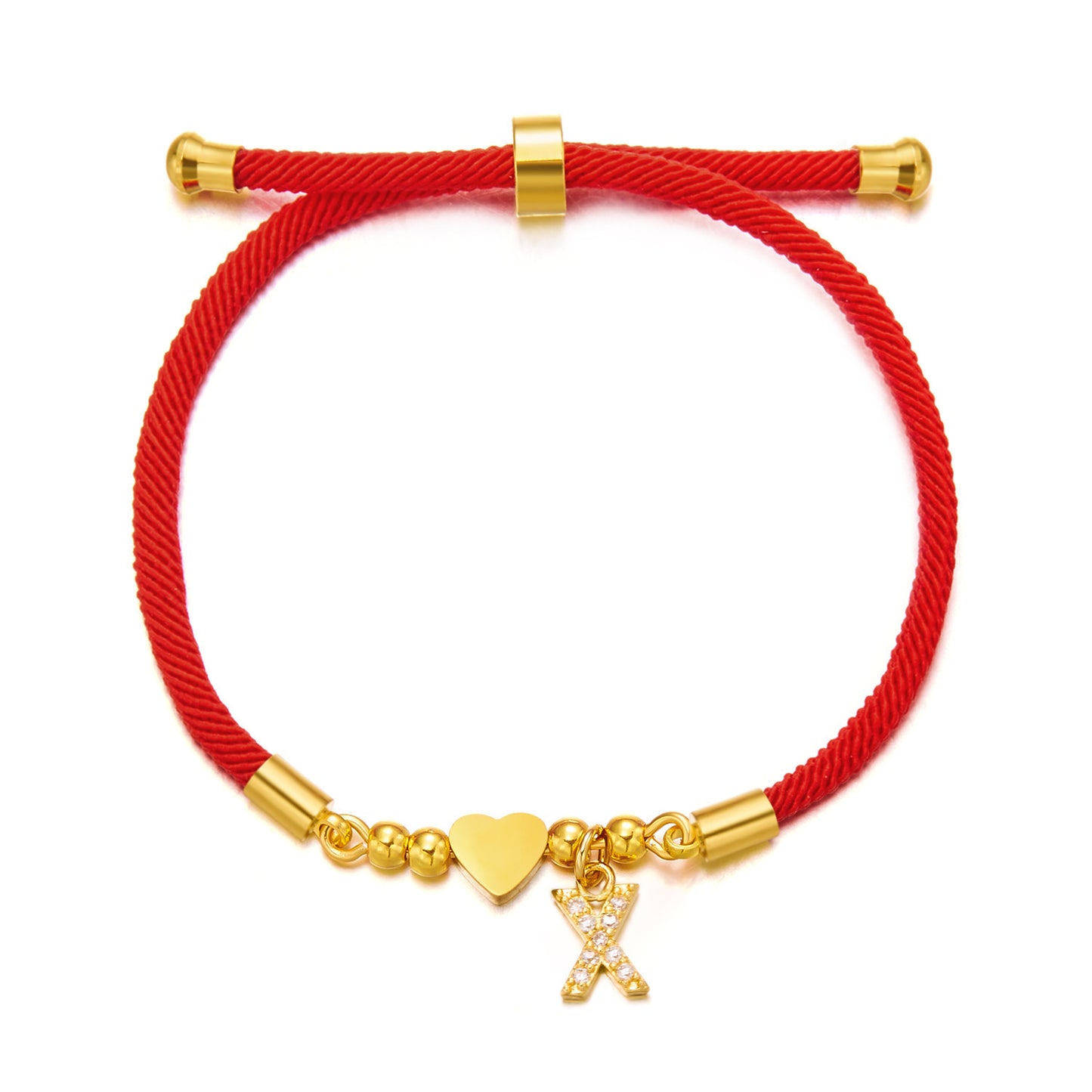 Lira Heart Initial Bracelet