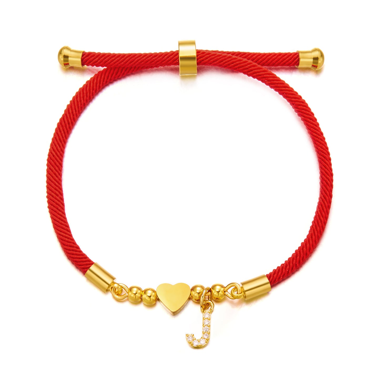 Lira Heart Initial Bracelet